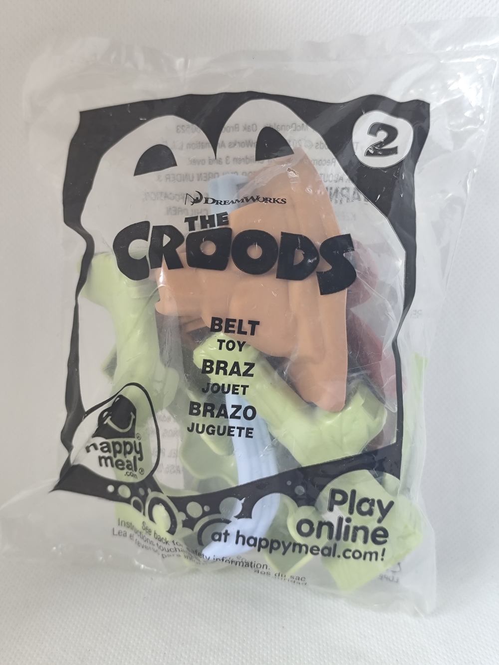 3/$20💗McDonald's BELT TOY from DreamWorks The Croods. 2013